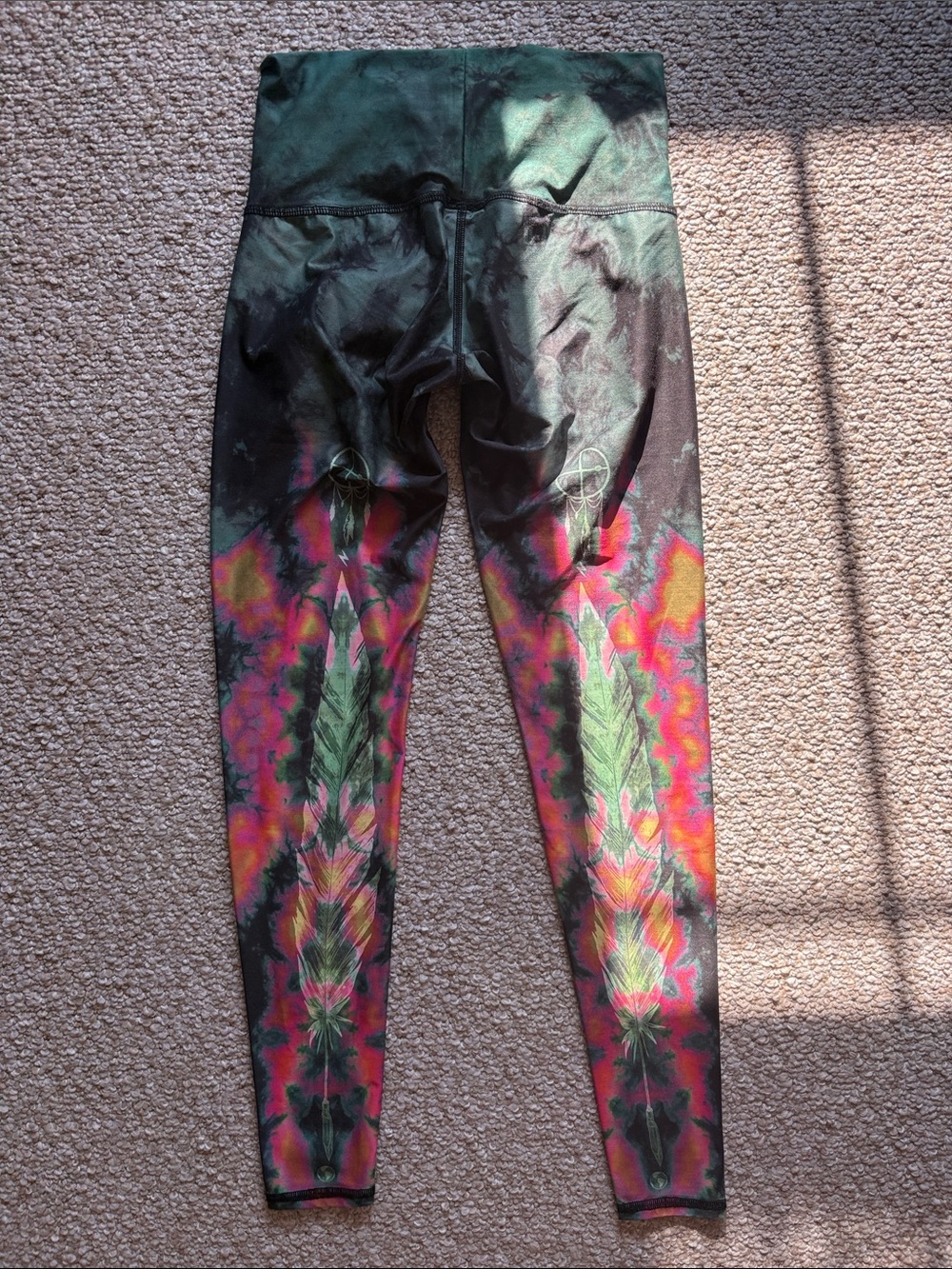 teeki Green Black Tie-Dye Crop Tank & Leggings Set - Picture 6 of 6